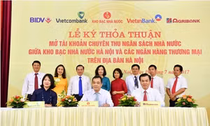 Ký thỏa thuận thu ngân sách giữa Kho bạc và các ngân hàng thương mại
