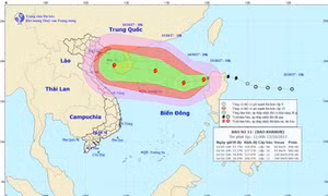 Bão Khanun vào biển Đông, trở thành cơn bão số 11 
