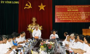 Kiểm tra, giám sát việc xử lý các vụ án tham nhũng, kinh tế nghiêm trọng tại Vĩnh Long