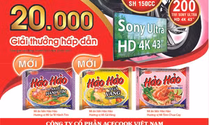 Nhiều giải thưởng mừng Hảo Hảo đạt trên 20 tỷ gói