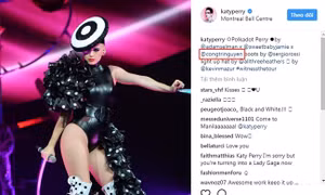 Katy Perry 'bung lụa' các thiết kế của Công Trí trên sân khấu 