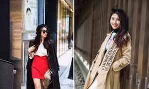 Người mẫu Quỳnh Châu nổi bật với street style tại Nhật Bản