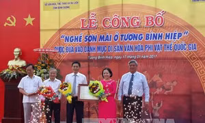 Nghề sơn mài Tương Bình Hiệp trở thành di sản phi vật thể cấp quốc gia