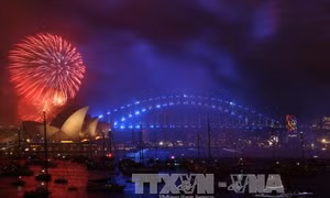 Màn pháo hoa rực rỡ chào đón Năm mới 2018 ở Sydney 