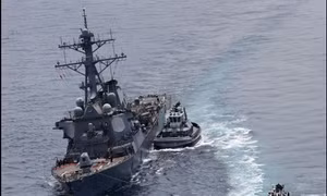 Mỹ-Nhật gấp rút tìm kiếm 7 thủy thủ tàu USS Fitzgerald mất tích sau vụ va chạm