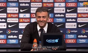 Dở khóc dở cười: Họp báo với Luis Enrique sau trận đấu của Barca, nhà báo ngủ gật