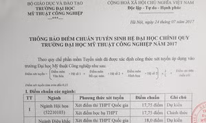 Nhiều trường nghệ thuật đã công bố điểm chuẩn trúng tuyển
