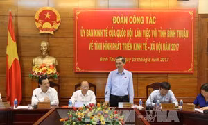 Đoàn công tác Ủy ban Kinh tế của Quốc hội làm việc tại Bình Thuận