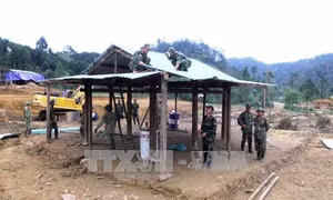 Khẩn trương giúp người dân Nam Trà My dựng lại nhà sau mưa bão