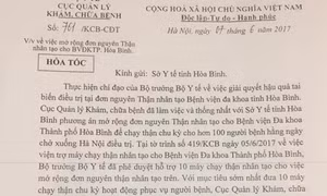 ‘Hỏa tốc’ mở rộng khoa thận nhân tạo, Bệnh viện đa khoa Thành phố Hòa Bình