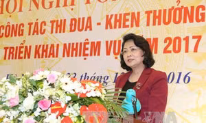 Phó Chủ tịch nước gặp mặt cán bộ và cộng tác viên dân số 