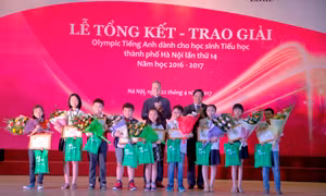 Trở thành quán quân Olympic tiếng Anh tiểu học với 155 điểm 