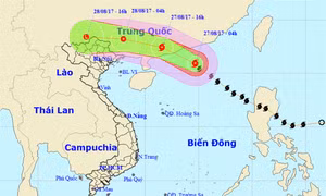 Trưa nay (27/8), bão số 7 đổ bộ vào Trung Quốc, gió giật cấp 11