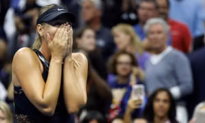 Xem Sharapova bật khóc khi loại hạt giống số 2 Halep ngay ở vòng 1 US Open 2017