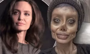 Cô gái trẻ cố bắt chước Angelina Jolie nhưng lại giống 'xác sống'