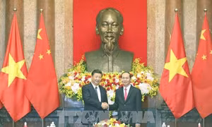 Hình ảnh Chủ tịch nước Trần Đại Quang hội kiến Tổng Bí thư, Chủ tịch Trung Quốc Tập Cận Bình