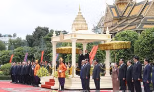 Lễ đón chính thức Tổng Bí thư Nguyễn Phú Trọng và đoàn đại biểu cấp cao Việt Nam
