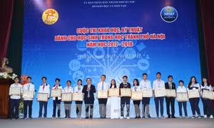 Học sinh Hà Nội đóng góp 56 đề tài khoa học kỹ thuật dự thi quốc gia