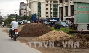 Hà Nội còn 173 bãi chứa vật liệu xây dựng trái phép