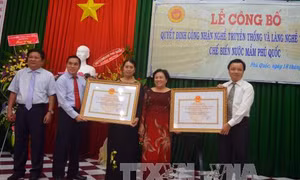Nước mắm Phú Quốc được công nhận nghề truyền thống