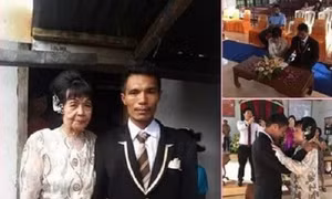 Xôn xao chuyện tình say đắm giữa chàng 28 và nàng 82