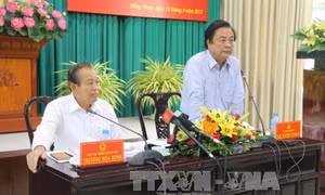 Phó Thủ tướng Thường trực Trương Hòa Bình làm việc tại Đồng Tháp 
