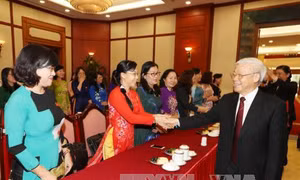 Tổng Bí thư Nguyễn Phú Trọng gặp mặt Nhóm nữ đại biểu Quốc hội khóa XIV