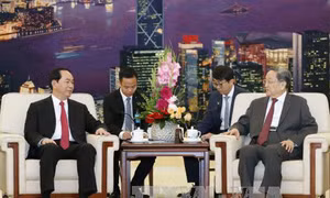 Chủ tịch nước Trần Đại Quang hội kiến Chủ tịch Chính hiệp Trung Quốc Du Chính Thanh