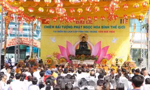 Cung nghinh, chiêm bái tượng Phật Ngọc hòa bình thế giới tại Sóc Trăng 