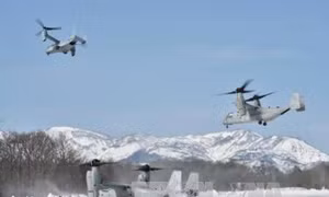 Dù người dân Nhật Bản phản đối, Mỹ vẫn điều thêm 5 máy bay Osprey tới căn cứ Yokota