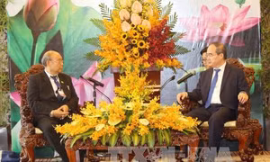 Bí thư Thành ủy TP Hồ Chí Minh Nguyễn Thiện Nhân tiếp Chủ tịch Thượng viện Myanmar 