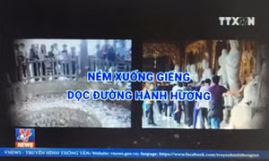 Xử phạt hành vi ném, thả tiền xuống giếng khu di tích