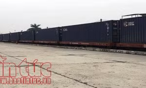 Đón chuyến tàu container chuyên tuyến đầu tiên Việt Nam - Trung Quốc 