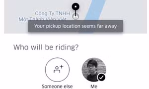 Uber ra mắt tính năng đặt xe cho người thân 