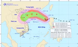 Trung Quốc ban bố cảnh báo nguy hiểm bão Khanun 