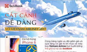 Giảm 15% giá vé máy bay và tặng Iphone 8 cho chủ thẻ SeABank