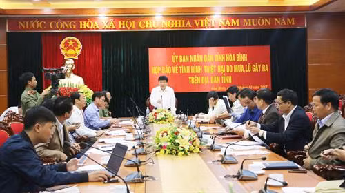 Hòa Bình huy động mọi lực lượng khắc phục hậu quả mưa lũ