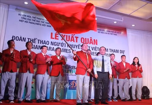 Đoàn thể thao người khuyết tật Việt Nam xuất quân tham dự Đại hội thể thao người khuyết tật châu Á năm 2018