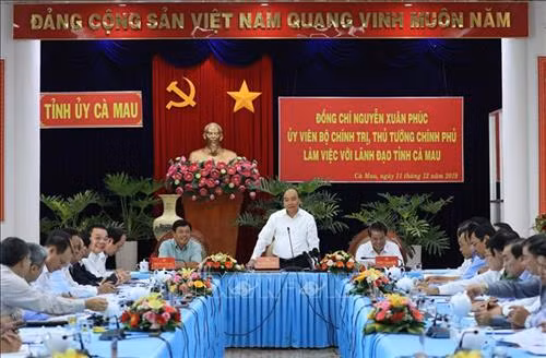 Thủ tướng Nguyễn Xuân Phúc làm việc với tỉnh Cà Mau