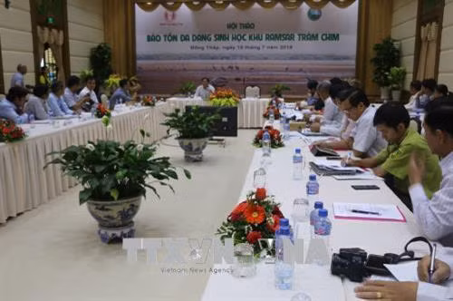 Tìm giải pháp bảo tồn hiệu quả đa dạng sinh học khu Ramsar Tràm Chim