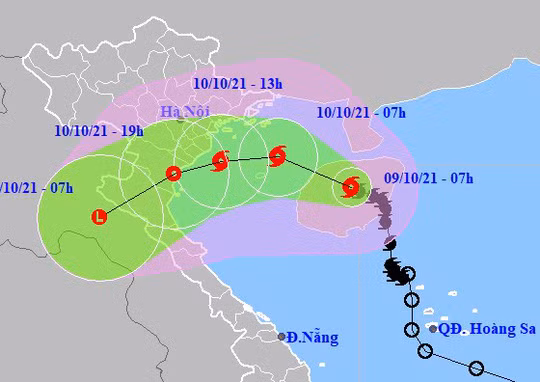 Bão số 7 đã đi vào Vịnh Bắc Bộ gây gió giật cấp 11, Đông Bắc Bộ có mưa rất to