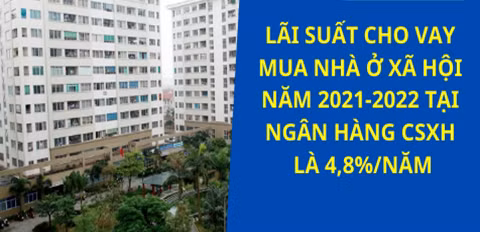 Vay ưu đãi thực hiện chính sách nhà ở xã hội là 4,8%/năm