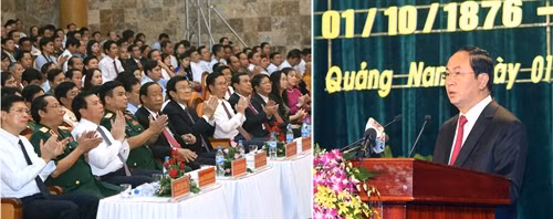 Chủ tịch nước Trần Đại Quang: Cụ Huỳnh Thúc Kháng suốt đời vì nước, vì dân, hết lòng phụng sự Tổ quốc