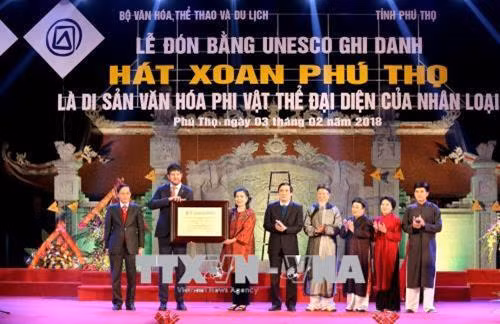 Hát Xoan Phú Thọ đón Bằng công nhận là Di sản Văn hóa phi vật thể đại diện của nhân loại