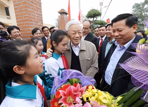 Tổng Bí thư Nguyễn Phú Trọng dự Ngày hội đại đoàn kết toàn dân tộc tại tỉnh Bắc Ninh