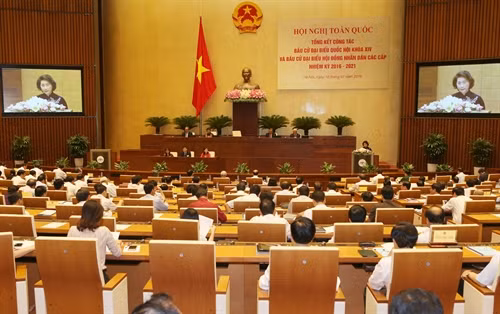 Hội nghị tổng kết công tác bầu cử đại biểu Quốc hội khóa XIV và đại biểu HĐND các cấp nhiệm kỳ 2016-2021
