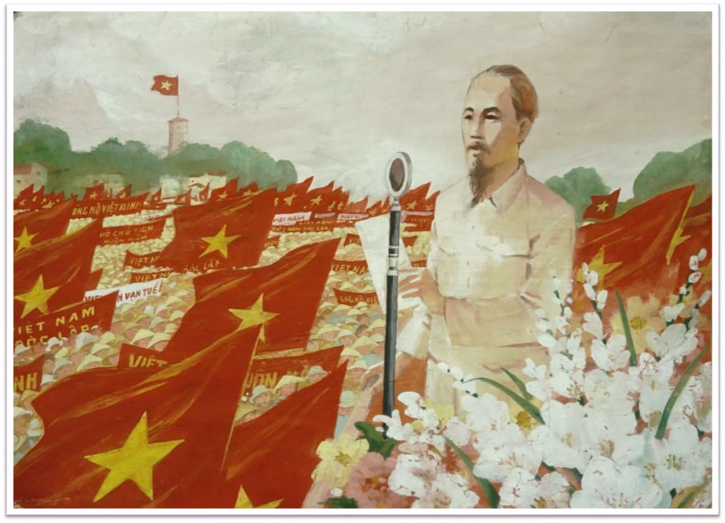 Bác Hồ đọc tuyên ngôn. Ảnh: vnfam.vn