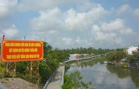 Huyện Tiểu Cần quyết tâm thực hiện công tác bảo vệ môi trường. Ảnh: travinh.gov.vn
