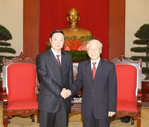 Tổng Bí thư Nguyễn Phú Trọng tiếp Đoàn đại biểu Đảng Cộng sản Trung Qu