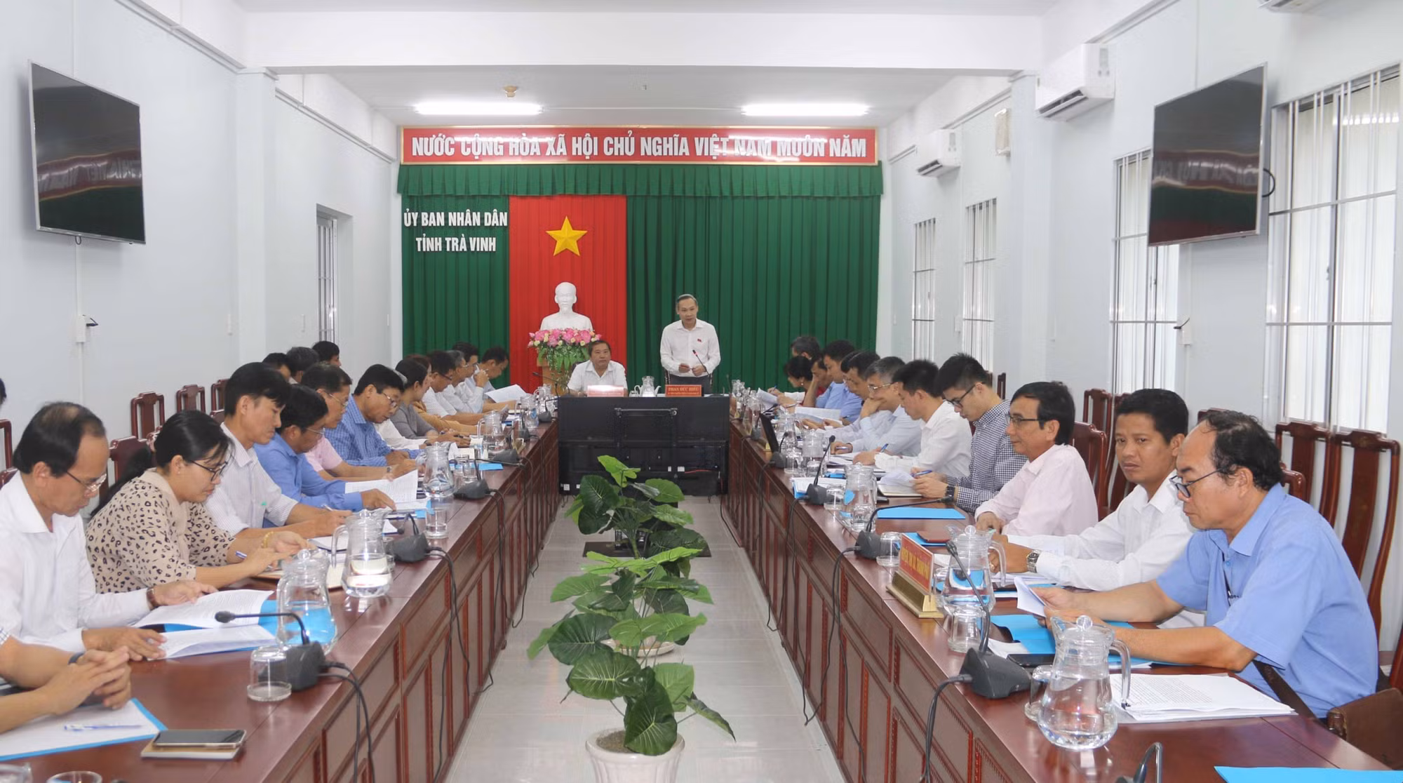 Quang cảnh buổi làm việc. Ảnh: Thanh Hòa - TTXVN